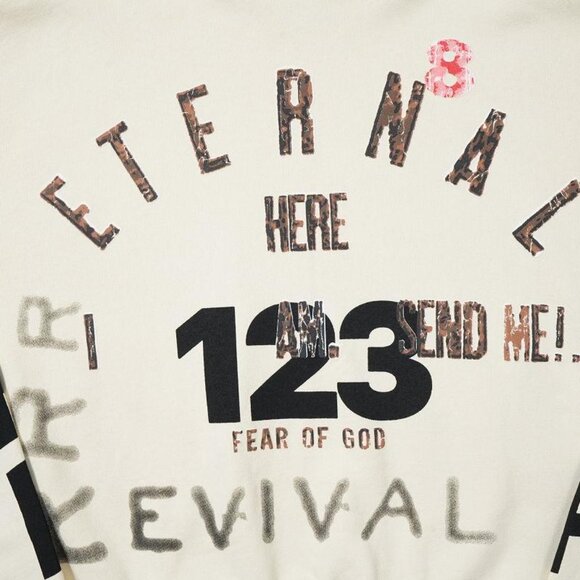 FEAR OF GOD x RIVINGTON ROI REBIS Monogram Cream Hoodie - Picture 5 of 7